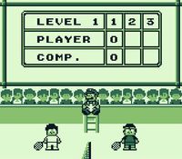 une photo d'Ã©cran de Tennis sur Nintendo Game Boy